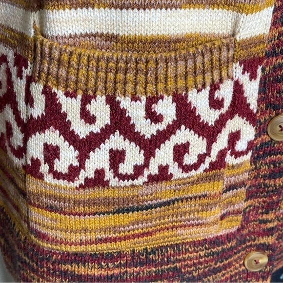 Lucky Brand brown and red oversized cardigan NWT small - Picture 7 of 10